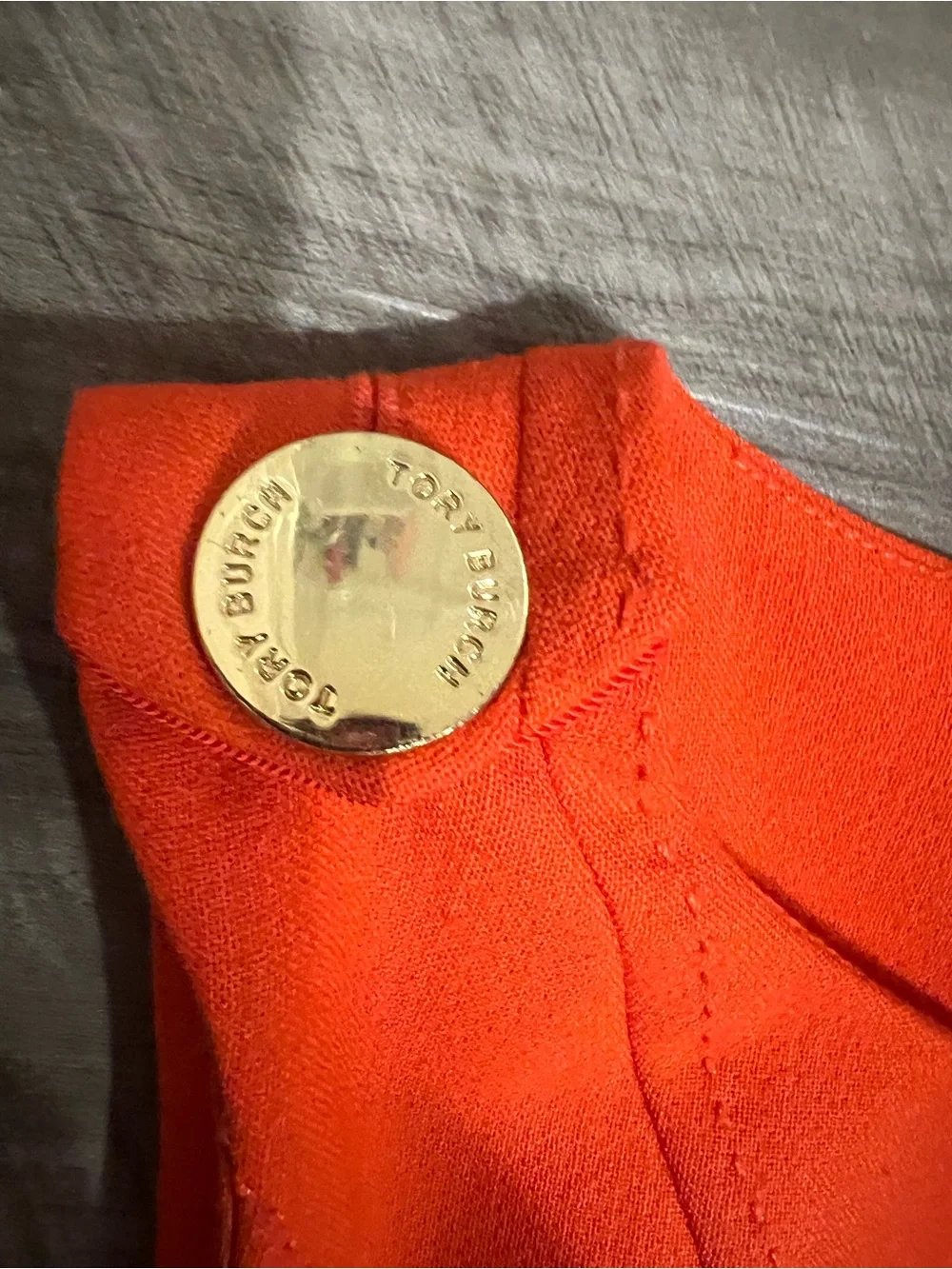 Tory Burch Bright Orange Midi Sheath Dress